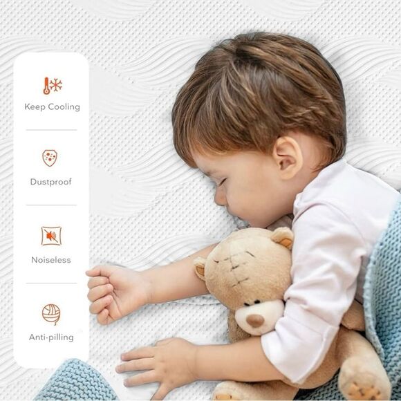 Sweetnight Waterproof Mattress Protector Full Size with 4 Bed Sheet Holders NIB - Picture 3 of 8